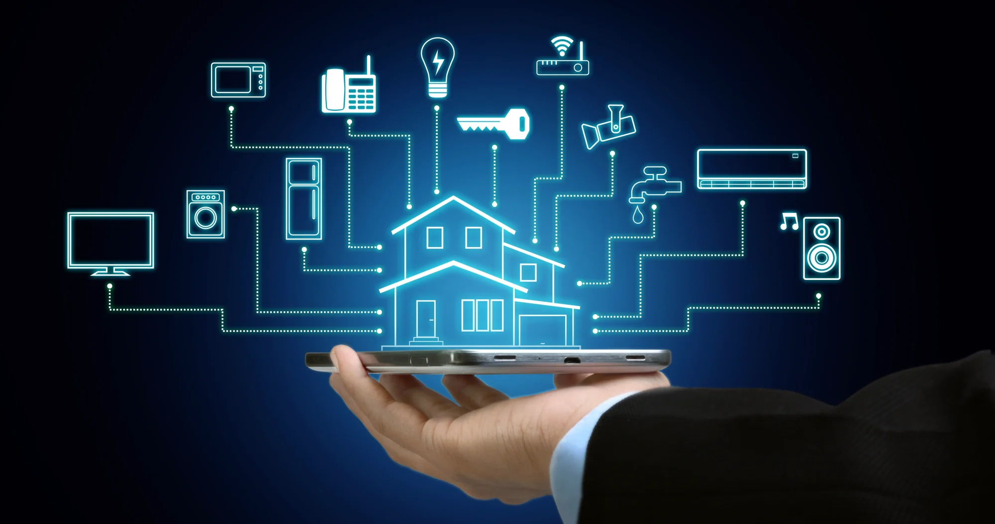A person using property management software on a laptop to streamline lease management and rent collection.