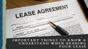 Important Things to Know & Understand When Reading Your Lease - Article Banner